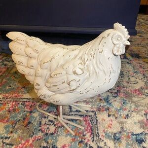 White Decorative Chicken Figurine